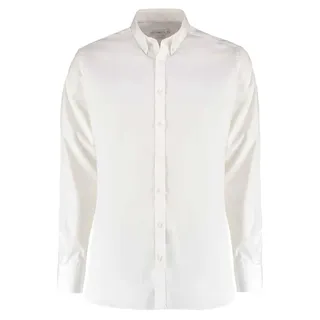 Kustom Kit - Hemd Stretch für Herren Langärmlig LT5099 (43,5cm) (Weiß) - Weiß