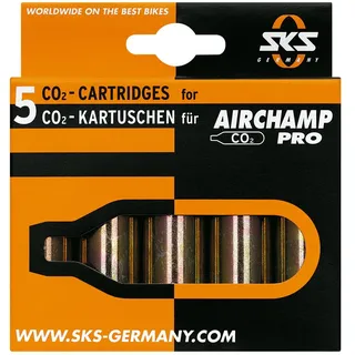 SKS CO2 Ersatzkartuschen Set 16g ohne Gewinde Gold Fahrradpumpe