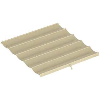 Outsunny Ersatzdach aus Polyester Beige , Kunststoff , 255x6x250 cm , Sonnenschutz, Pavillons