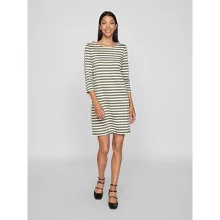 VILA Jerseykleid Gestreift Grün/Weiß 34
