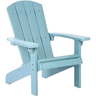 Beliani Kindersessel Blau Adirondack , Kunststoff , 40x64x50 cm , Gartenmöbel, Gartensessel, Gartenstühle