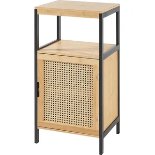 [en.casa] Badezimmerschrank Tervola 80x40x35cm Bambus Schwarz