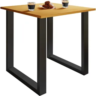 Esstisch VCM "Premium Holz Esstisch Küchentisch Xona U 140x50", braun (schwarz, buche), B:140cm T:50cm, Tische, Esstisch