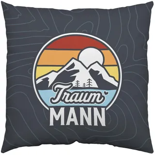 Gruss & CO Kissen Motiv Traummann| Zierkissen, Baumwolle, 40 cm x 40 cm | Kissen mit Spruch | 47886