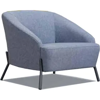 Grauer Textilsessel r Wohnzimmer Relaxsessel Edler Loungesessel - Grau