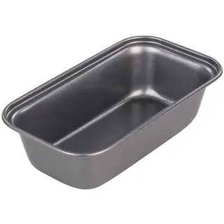 Chef Aid Mini-Brotbackform, rechteckig, antihaftbeschichtet, 12,3 x 5,5 cm, ideal für kleine Brote, Kuchen und Gebäck, Einzelportionen und Desserts, Grau