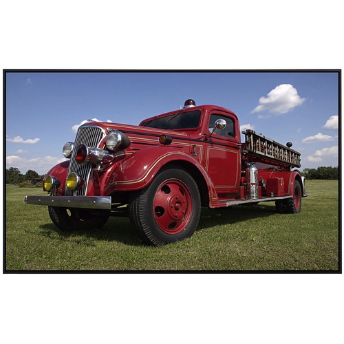 Bild von Infrarotheizung Vintage Feuerwehrauto«, Matt-Effekt - bunt
