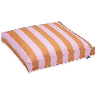 Sitzkissen H.O.C.K., cognac flieder, gestreift, Dekokissen_Sitzkissen_Kissenhüllen, B/L: 50cm x 50cm, 1 Stk., Bezug: 100% Polyacryl, gestreift, Sitzkissen, B:50cm H:5cm L:50cm