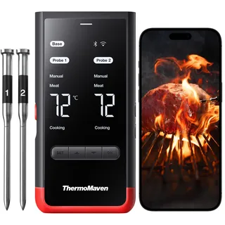 thermomaven Bratenthermometer Größe 2 Sonden wasserdicht/rot