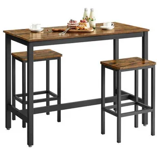 Boxxx Bar Set , Braun, Schwarz , Metall, Holzwerkstoff , 3-teilig , Schichtholz , 60x90x120 cm , Beimöbel erhältlich , Esszimmer, Barmöbel, Barschränke & Theken