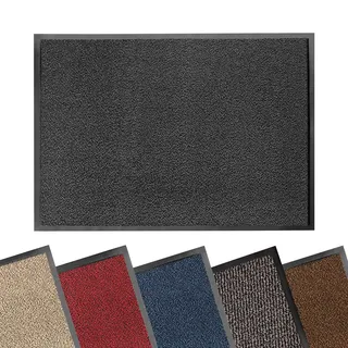 Floordirekt Schmutzfangmatte Sky - Fussmatte in vielen Größen & Farben - Türmatte für innen & außen - Sauberlaufmatte Fußabtreter für Flur Eingang Eingangsbereich (120 x 180 cm, Anthrazit)