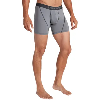 ExOfficio Give-n-Go Sport Mesh 2.0 Herren-Boxershorts, 15,2 cm, Stahl, Onyx/Schwarz, Größe L