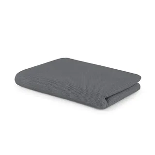 Setex Waffeldecke Tagesdecke 150 x 200 cm Grau/Dunkelgrau