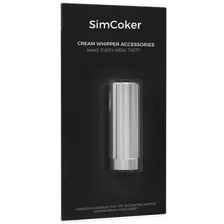 SimCoker Ladegeräthalter, Gashalter für Sahnespender, langlebige Ersatzteile für Sahnespenderbehälter (Aluminium)