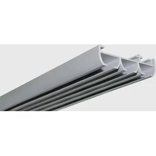 Gardinenschiene GOOD LIFE "Sileno" Gr. 4, silber (silberfarben), L:240cm, Aluminium, Gardinenstangen, Gardinenschiene