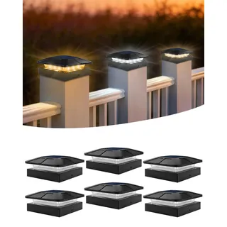 BRIMAX Solar Pfostenkappe 10x10 cm 6er Set IP65