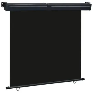 vidaXL Seitenmarkise 165 x 250 cm Schwarz Polyester