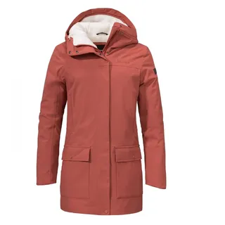 Schöffel Ins. Parka Rotterdam L Wind- und wasserdichter Damen Parka mit Verstellbarer Taille, Wintermantel mit 4-Wege-Stretch und Teddyfutter