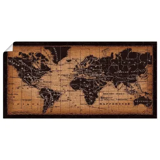 Artland Wandbild »Alte Weltkarte« 1 Stk. tlg. als Leinwandbild, Poster in verschied. Größen, braun