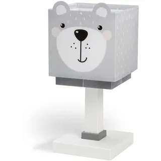 Dalber Kinder Tischlampe Nachttischlampe kinderzimmer Little Teddy Bär Tiere, Grau, 64571, E14