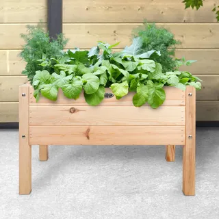 Hochbeet für Kinder aus Kiefernholz. Ideal für Garten und Balkon - Braun