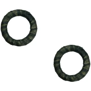 DekoPrinz Strohkränze mit Vlies, 2 Stück | ø 55 cm Durchmesser | 8 cm Stärke | Strohrömer, Türkranz, Deko-Kranz, Kranz-Rohling, Strohring