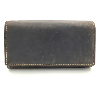 Jockey Club echt Leder Damen Geldbörse mit RFID Schutz, lang Vollrindleder Toro braun