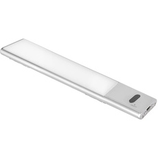 Emuca - LED-Einbauleuchte Kaus USB Aufladbar mit switch, L 240 mm, Matt eloxiert, Kunststoff und Aluminium