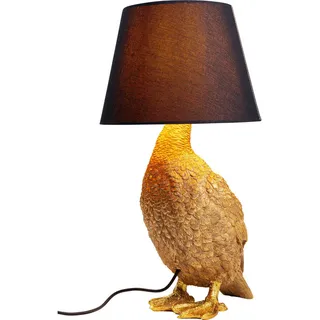 Kare-Design Tischleuchte , Schwarz, Goldfarben , Kunststoff, Textil , 30.5x58x35 cm , Lampen & Leuchten, Innenbeleuchtung, Tischlampen, Tischlampen