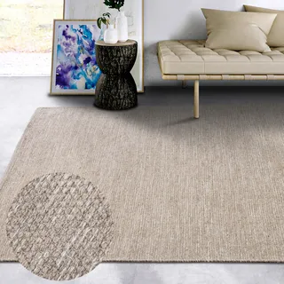 ELLE DECORATION »Pradesh« rechteckig 10 mm Höhe Handgewebt, Wolle, Natur, Läufer, Wohnzimmer, Schlafzimmer, Skandi,