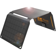 FlexSolar 15 W tragbares Solarpanel-Ladegerät (5.5 V/2.9 A max), wasserdicht, faltbar, IP67, mit USB-Anschluss, kompatibel mit iPhone Xs/X/8/7, iPad, Camping, Rucksackreisen