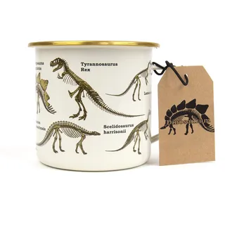 Dinosaurier-Emaille-Tasse