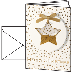 Bild von Weihnachtskarten Confetti Star DIN A6