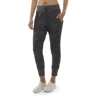 Danskin Damen Camo Printed Soft Touch Jogger Lässige Hose, Schwarz Camouflage, M