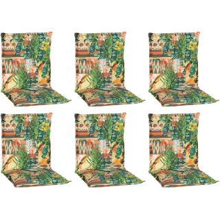 Beo Sitzauflage Niedriglehner Texas 6er Set mit Dschungel Design
