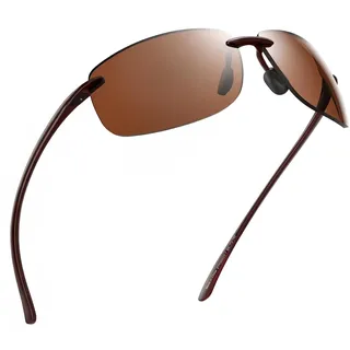 JIM HALO Sport Sonnenbrille Herren TR90 Randlos Damen für Fahren Golf | Polarisiert/Non Polarisiert,Leicht,17g/0.6oz,Rundum-Verpackung,Laufen,Angeln,Baseball
