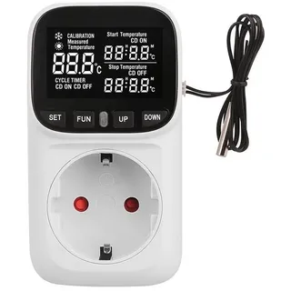 Offgridtec Temperaturregler für Steckdose Digitalanzeige, und externem Sensor 50cm,