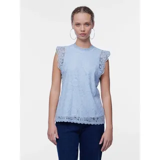 Pieces Spitzentop »PCOLLINE«, blau