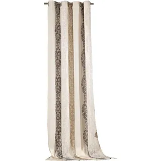 WECKBRODT Vorhang »Barock« Ösen 1 Stk. tlg. Jacquard,blickdicht,abdunkelnd,beidseitig schöne Optik, Gardine, Store, beige