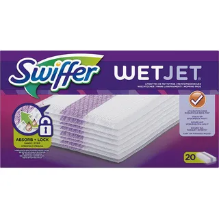 Swiffer WetJet All-in-1 Bodenwischer 20 Nachfülltücher für fast alle Böden, für schnelles & einfaches Bodenwischen