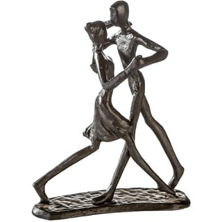 Gilde Skulptur Dancing - Dekofigur modern Tanzpaar - Eisen - Farbe: Braun brüniert - Höhe 17 cm