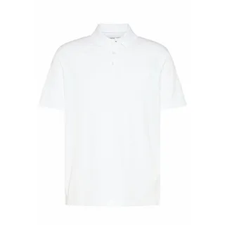 Poloshirt BUGATTI, Herren, Gr. L, weiß (10, weiß), 50% Baumwolle, 50% Polyester, unifarben, normal, ohne Ausschnitt, Shirts Poloshirt, Modern Fit aus einem Baumwollmix