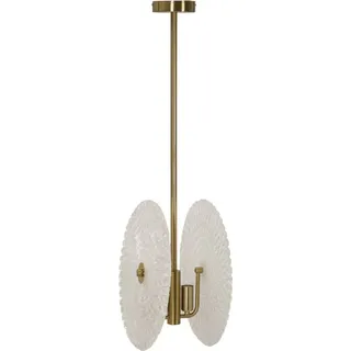 Mauro Ferretti Deckenleuchte Glas E14 35x18x80 cm gold weiß - Gold