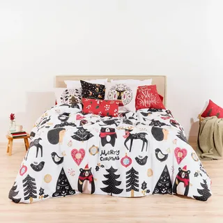Belum Bettbezug für Weihnachten, 50% Baumwolle, 50% Polyester, Bettbezug mit Knöpfen Lappland 18 150 (240 x 220)
