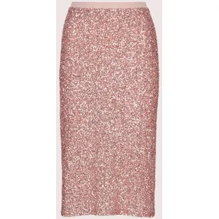 Sommerrock MADELEINE "Paillettenrock Schlanker Pencil-Skirt mit Wendepailletten", Damen, Gr. 34, rosa (blassrosa, puderrosé), Obermaterial: 97% Polyester PES. 3% Elasthan EL., Modern, normal, Röcke Sommerrock