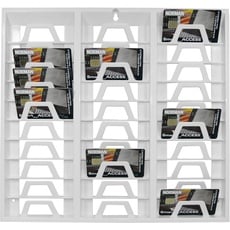 SCM PC-Card GmbH Kartenhalter/Wandhalter für 30 Mitarbeiterkarten Weiss - ideal für Zeiterfassung/Timerecording/für Büroräume, Werkstatt, Fitnessstudio etc.