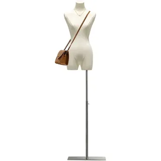 Schneiderpuppe Damenbüste Weiblich, Höhe Verstellbarer Schaufensterpuppe Körper, Mannequin mit Metall Base Kleiderpuppe, Schneiderbüste Büste Torso für Bekleidungsgeschäft ( Farbe : Weiß , Größe : C )