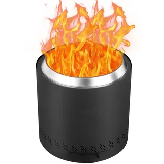 VEVOR Rauchfreier Feuerstellenofen, Lagerfeuer, H: 39,4 cm x Durchmesser: 39,6 cm, Holzkamine mit abnehmbarer Aschepfanne, tragbare Feuerstelle aus Edelstahl SUS430, für Camping auf der Terrasse im Freien