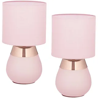 Relaxdays Tischlampe Rosa 2 St.