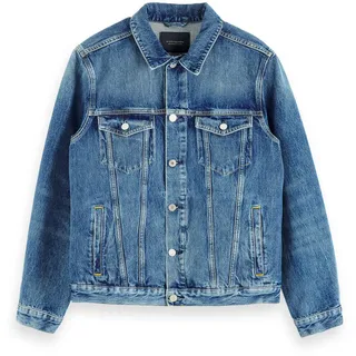 Scotch & Soda Herren Jeansjacke Trucker Jacket 154120-3343 S - Blauw Cure - S